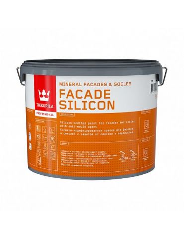 Краска Tikkurila Facade Silicon БАЗА С акриловая для фасадов и цоколей 9л