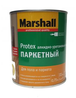 Лак MARSHALL Protex паркетный, алкидно-уретановый, полуматовый 40, 0,75л