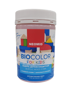 Лазурь деревозащитная Neomid Bio Color For Kids, 0,25л, розовый
