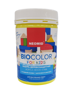 Лазурь деревозащитная Neomid Bio Color For Kids, 0,25л, желтый