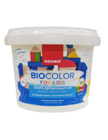 Лазурь деревозащитная Neomid Bio Color For Kids, 0,75л, желтый