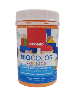 Лазурь деревозащитная Neomid Bio Color For Kids, 0,25л, оранжевый