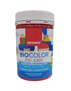 Лазурь деревозащитная Neomid Bio Color For Kids, 0,25л, красный