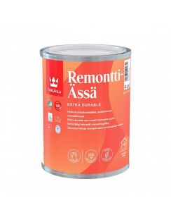 Краска Tikkurila Remontti-Assa интерьерная моющаяся, подходит для радиаторов, 0,9л, полуматовая