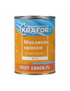 Краска масляная  Крафор МА-15 0,9кг, салатовая