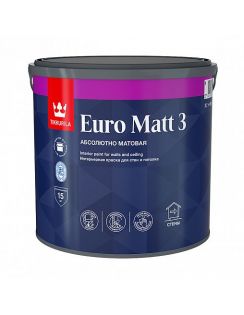 Краска Tikkurila Euro Matt-3 интерьерная, 2,7л, глубокоматовая