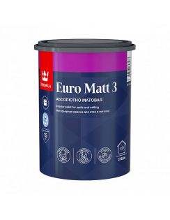 Краска Tikkurila Euro Matt-3 интерьерная, 0,9л, глубокоматовая