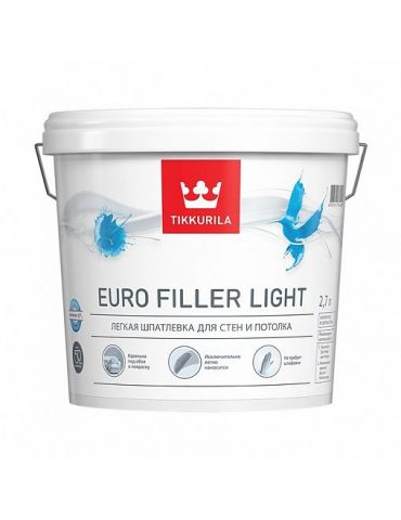 Шпатлевка Tikkurila Euro Filler Light легкая 2,7л