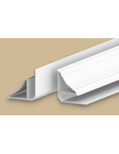 Плинтус потолочный для панелей, 8мм, 3,0м "Идеал Ламини", белый глянцевый