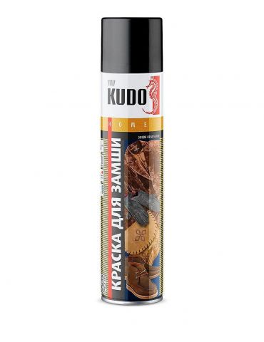 Краска аэрозольная KUDO для замши и нубука, коричневая, 400 мл