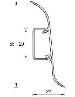 Плинтус К55 2,5м "Идеал Комфорт", венге черный