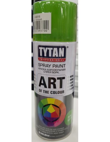Краска аэрозольная TYTAN, 400 мл, RAL6018, светло-зеленая